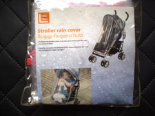 Buggy Regenschutz Regenschutzhaube Verdeck transparent/rot 135 x 76 cm Neu