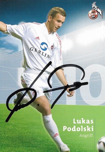 Autogramm lukas podolski - autogramm,