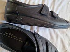 hochwertige ECCO Schuhe echte Leder Damen Halbschuhe Schwarz 40 neuwertig