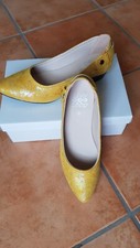 Damen Pumps von Liva Loop, Größe 39H, gelb, Blumenmuster, guter Zustand
