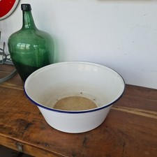B0056 Schöne Emaille Schüssel | Email Wanne | Waschschüssel ca. 41 cm Durchm.