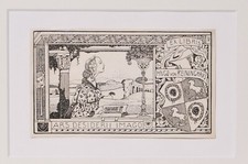 Heinrich Vogeler/ Exlibris Hugo von Reininghaus/Strichätzung /von 1903/ Rief  98