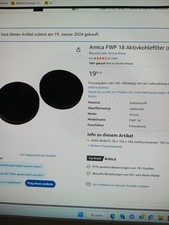 Amica FWP 18 Aktivkohlefilter Dunstabzugshaube Amica