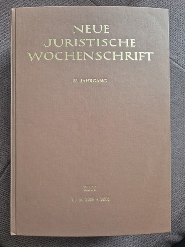 Neue juristische wochenschrift - juristische,