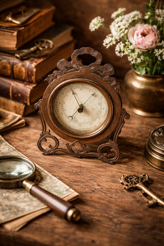 Antikes aneroid barometer - aneroid,
