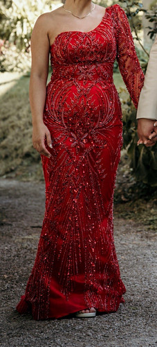 Damen abendkleid lang rot - lang,