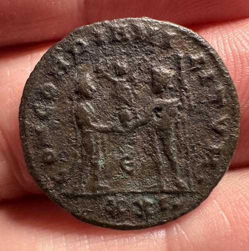 Antike römische münze mit - antike,