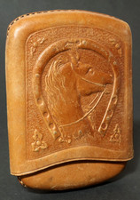 Altes Lederetui Zigarrenetui