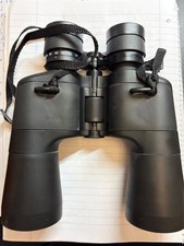 Feldstecher/Fernglas 10x - 30x50 mm, Farbe schwarz mit Umhängetasche