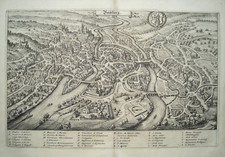 Bamberg Bayern echter alter seltener Merian  Kupferstich der Erstausgabe 1644