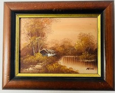 Kleines Ölgemälde auf Leinen