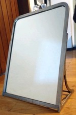 Original Art Deco Standspiegel 1920 großer Tischspiegel Schminkspiegel Metall