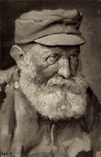 Künstler Ak Alter Mann in