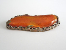 Brosche Bernstein 835 Silber