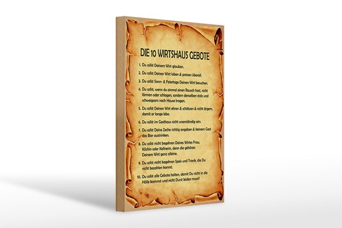 Holzschild spruch 20x30 die - spruch,