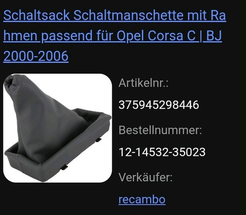 Schaltsack schaltmanschette - schaltsack,