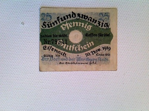 Banknoten notgeld eisenach - banknoten,, notgeld,