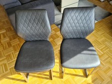 2 Esstischstühle Schwingstühle aus Kunstleder