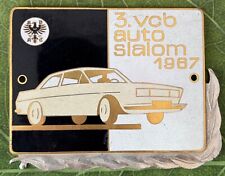  Emaille Plakette Emblem 3. VCB Autoslalom 1967