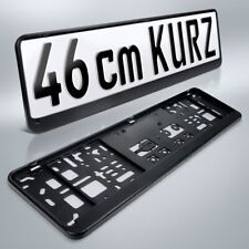2 Kennzeichenhalter | 460 x 110 mm | für kurze Kennzeichen | schwarz | 46 x 11