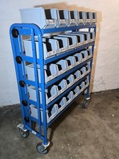 Fetra 2882 Kommissionswagen Kommissionierwagen 5 Böden & 30 Lagerboxen 