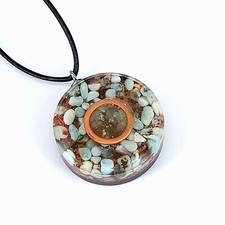 Orgonit anhänger mit larimar - orgonit,
