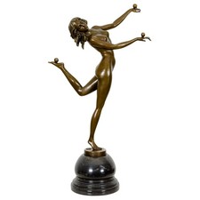 Bronzeskulptur Frau Akrobatin