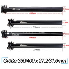 MTB Fahrrad Sattelstütze 27,2/28.6/30.8/31,6 x 350/400mm Aluminium Sattelstange