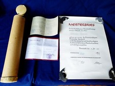 alter Mechaniker Meisterbrief+