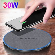 DE 30W Wireless Charger Induktive Ladegerät Ladestation Für Apple iPhone Samsung
