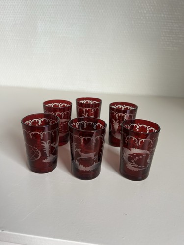 Gläser egermann rubinrote - gläser,