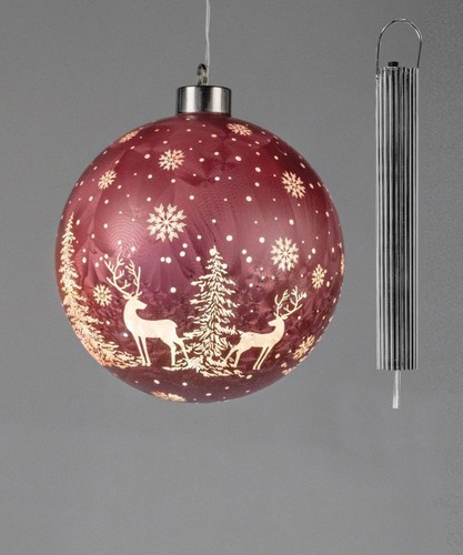 Led deko kugel hängend - led, rot