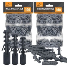 100-1000 Dübel für Gipskartonplatten sortiert 5 mm 6 mm 7 mm roh roh Schwerlast