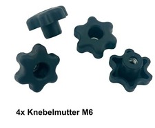 Knebelmutter Handrad Drehknauf Flügelmutter Mutter 4x M6 Dachbox Fahrradträger