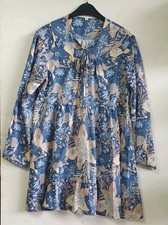 Damen Kleid, Gr. S, beige- blaugrau, ungetragen