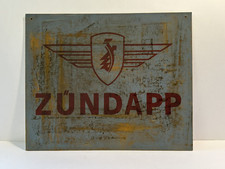 Zündapp Schild Reklame Retro Karton Oldtimer Moped Motorrad 23x28 cm