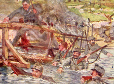 Kunst-AK 1917 -Rückzug über