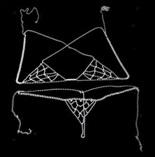 Sexy bikini kristall bauch