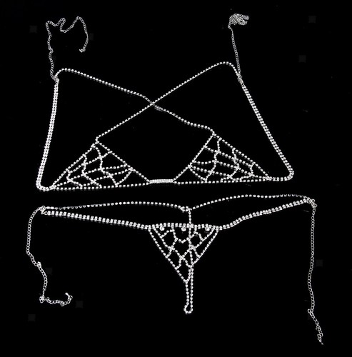 Sexy bikini kristall bauch