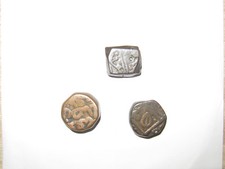 3 Alte Antike Indische Münzen