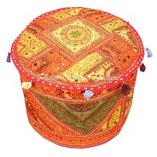 Hocker Pouf Baumwolle Ottomane Sitzbezug Patchwork Sitzsack Neu 22 Zoll