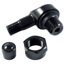 1x Motorrad Alu Winkelventil Schwarz 11,3mm Ventile Eckventil Ventil