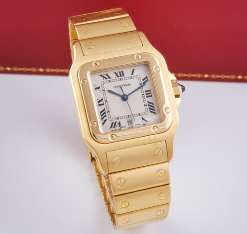 Cartier santos galbee 18k - cartier,