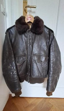Schott Fliegerjacke / Lederjacke, Vintage braun, US-Größe 46, Gr. M/L !!, Flight