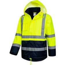 Winter Warnschutz Parka Arbeitsjacke Warnschutzjacke Warnjacke Jacke Safetytex