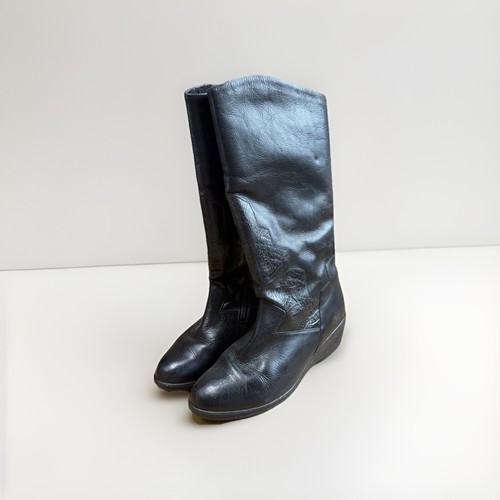 Schwarze lederstiefel damen - schwarze,
