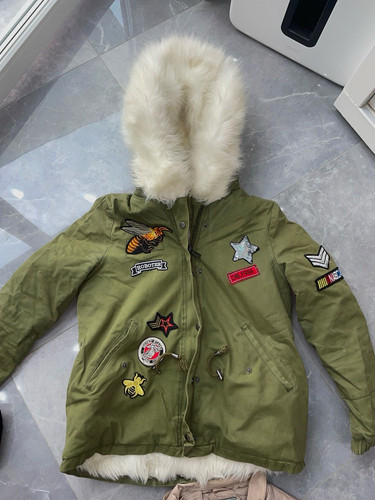 Mädchen parka jacke grün - jacke,