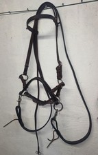 NEU Sidepull inkl Zügeln Leder braun USA bitless Bridle Trense VB WB