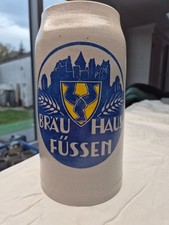 Handgedreht 2 L Bierkrug Bräu Haus Füssen Bräuhaus  Brauerei