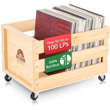 Schallplatten Vinyl Box Bambus